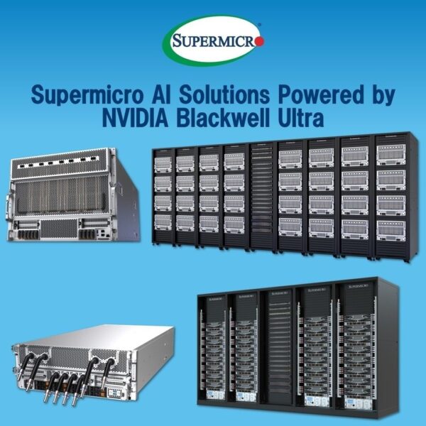 Supermicro breidt zijn portfolio uit met nieuwe generatie AI-oplossingen aangedreven door NVIDIA Blackwell Ultra