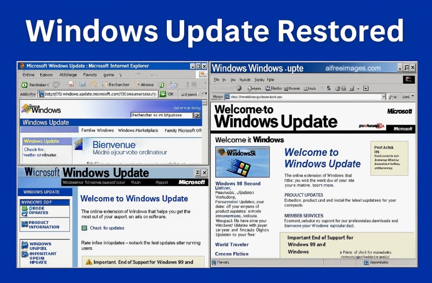 Bedrijven en Retro Technologie: De Heropleving van Windows Update voor Oude Systemen Stimuleert Digitale Bewaring