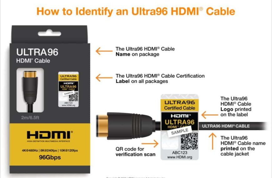 HDMI Forum lanceert HDMI 2.2 specificatie met ondersteuning voor 16K-resoluties en nieuwe Ultra96 kabels