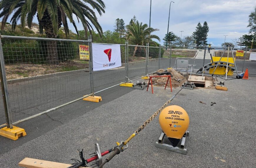 De onderzeese kabel SMAP vordert in Australië: de nieuwe transcontinentale datasnelweg