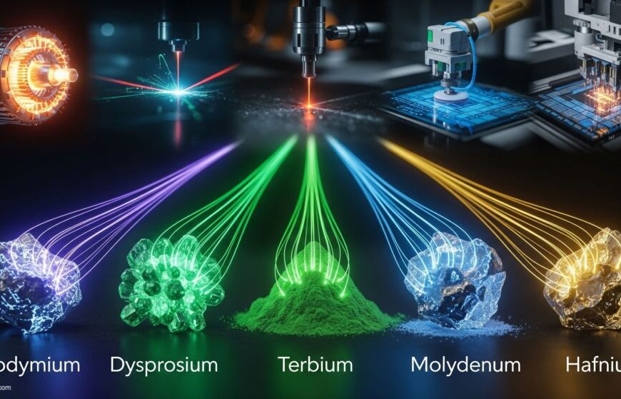 Critische Materialen voor het Digitale Tijdperk: De Strategische Belang van Neodymium, Dysprosium, Terbium, Molybdeen en Hafnium