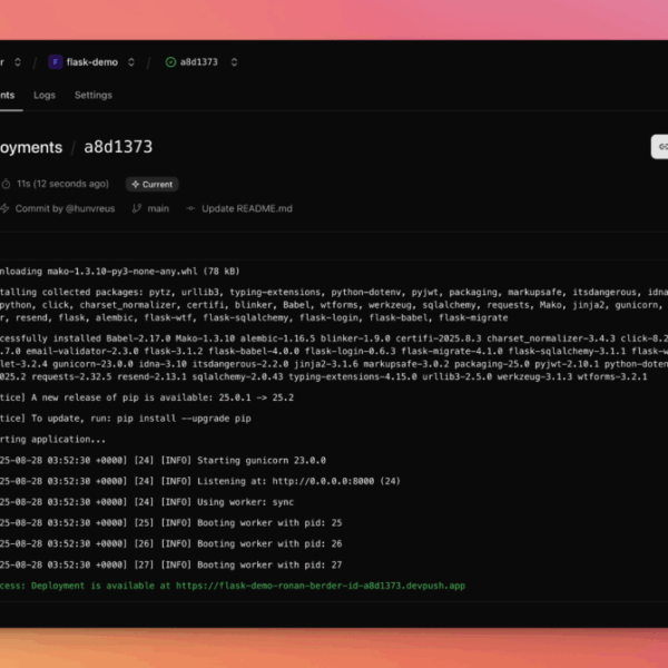 /dev/push: De open source en zelfgehoste alternatief voor Vercel en Render