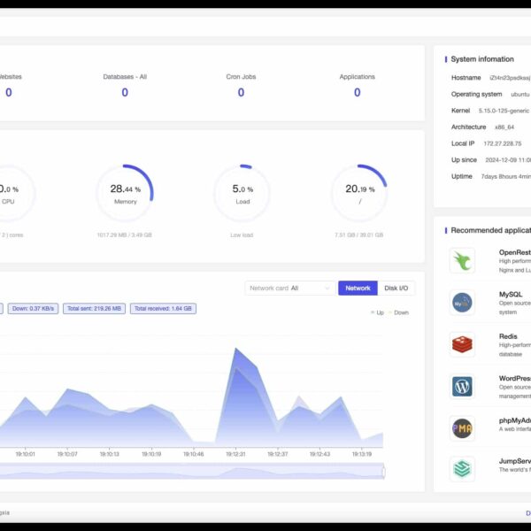1Panel: De Open Source Webpanel dat Serverbeheer op Linux Eenvoudig Maakt