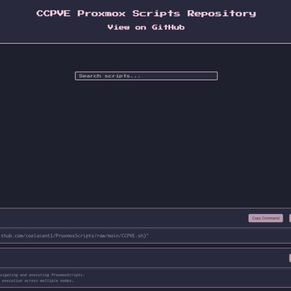 CCPVE: Scripts die Proxmox VE willen omvormen tot een “bruikbare” platform via menu en externe uitvoering