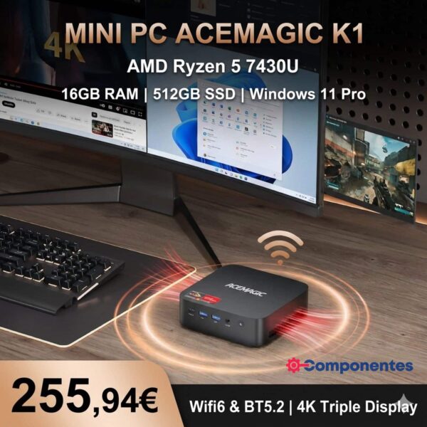 AceMagic K1 Aanbieding: Mini PC met Ryzen 5 en Drievoudige 4K-schermondersteuning