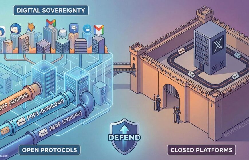 De onzichtbare dragers van e-mail: waarom SMTP, POP3 en IMAP beschermen tegen gesloten platformen