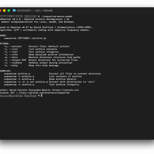 UnQuantum: de “moderne decompressieprogramma” dat een verloren formaat van MS-DOS herstelt