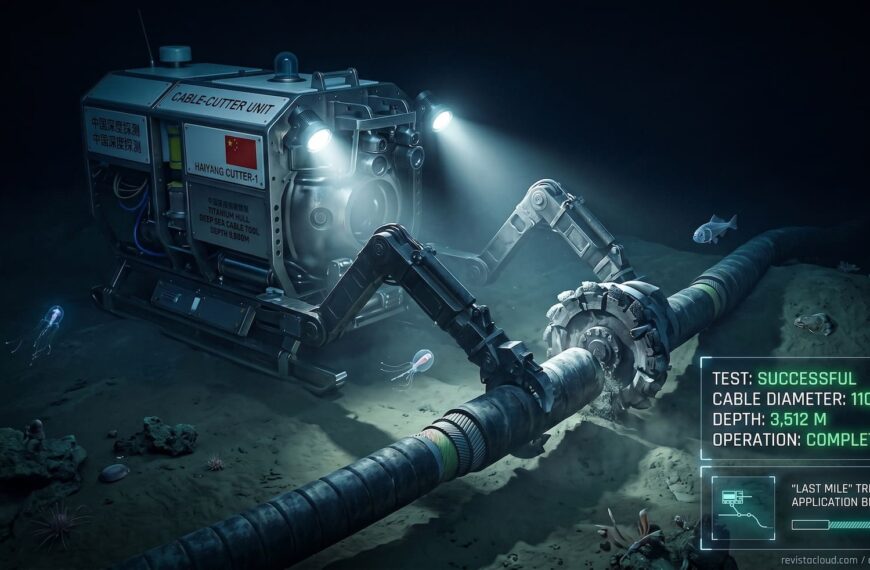 China test een onderwatersnijder op 3.500 meter die Europa ongerust maakt