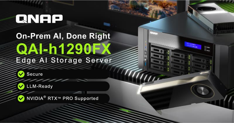 QNAP lanceert QAI-h1290FX, een edge-server voor private AI in bedrijven