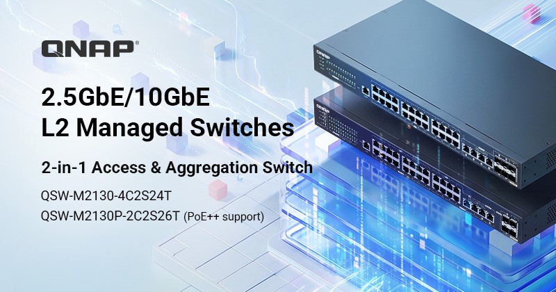 QNAP presenteert de QSW 2000-serie web-beheerbare Layer 2 switches met 2,5GbE/10GbE