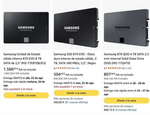 AI maakt SSD’s ook duurder: een Samsung van 4 TB gaat van 170 naar bijna 1.000 euro