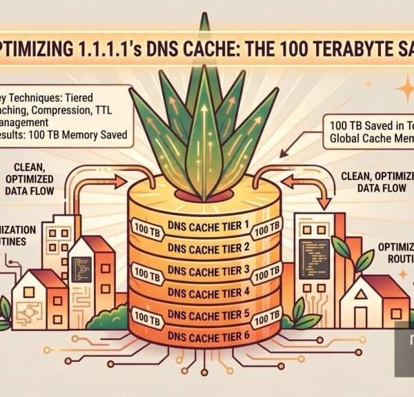 Cloudflare vrijmaakt 100 TB RAM door DNS-cache van 1.1.1.1 te optimaliseren