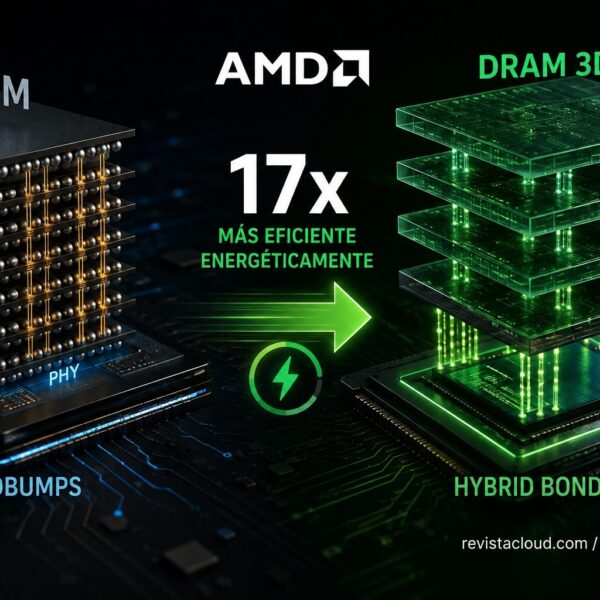 AMD richt zich op een 3D DRAM die tot 17 keer efficiënter is dan HBM
