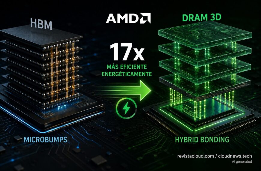 AMD richt zich op een 3D DRAM die tot 17 keer efficiënter is dan HBM